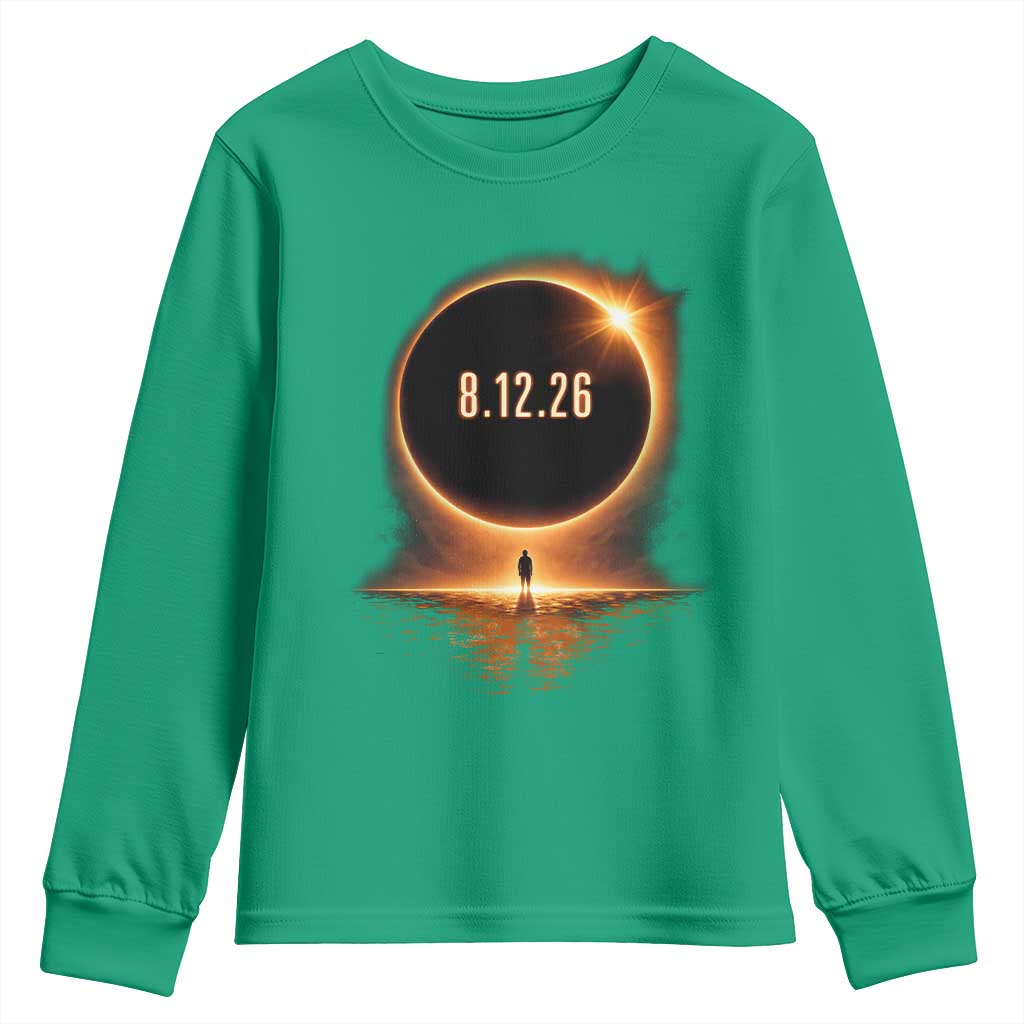 Total Solar Eclipse 2026 Youth Sweatshirt August 12th Totality Gift