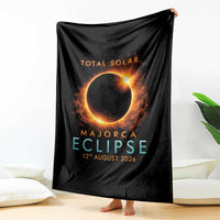 Total Solar Eclipse Throw Blanket 12th August 2026 Majorca Totality