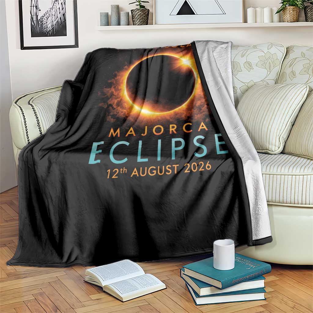 Total Solar Eclipse Throw Blanket 12th August 2026 Majorca Totality