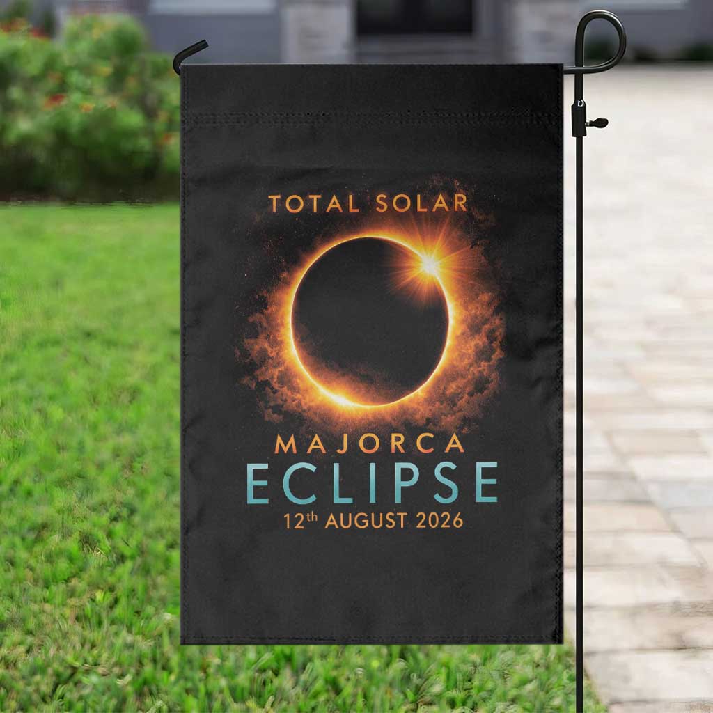 Total Solar Eclipse Garden Flag 12th August 2026 Majorca Totality