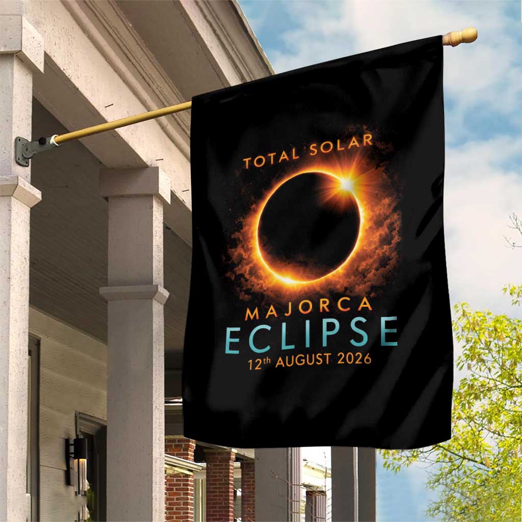Total Solar Eclipse Garden Flag 12th August 2026 Majorca Totality