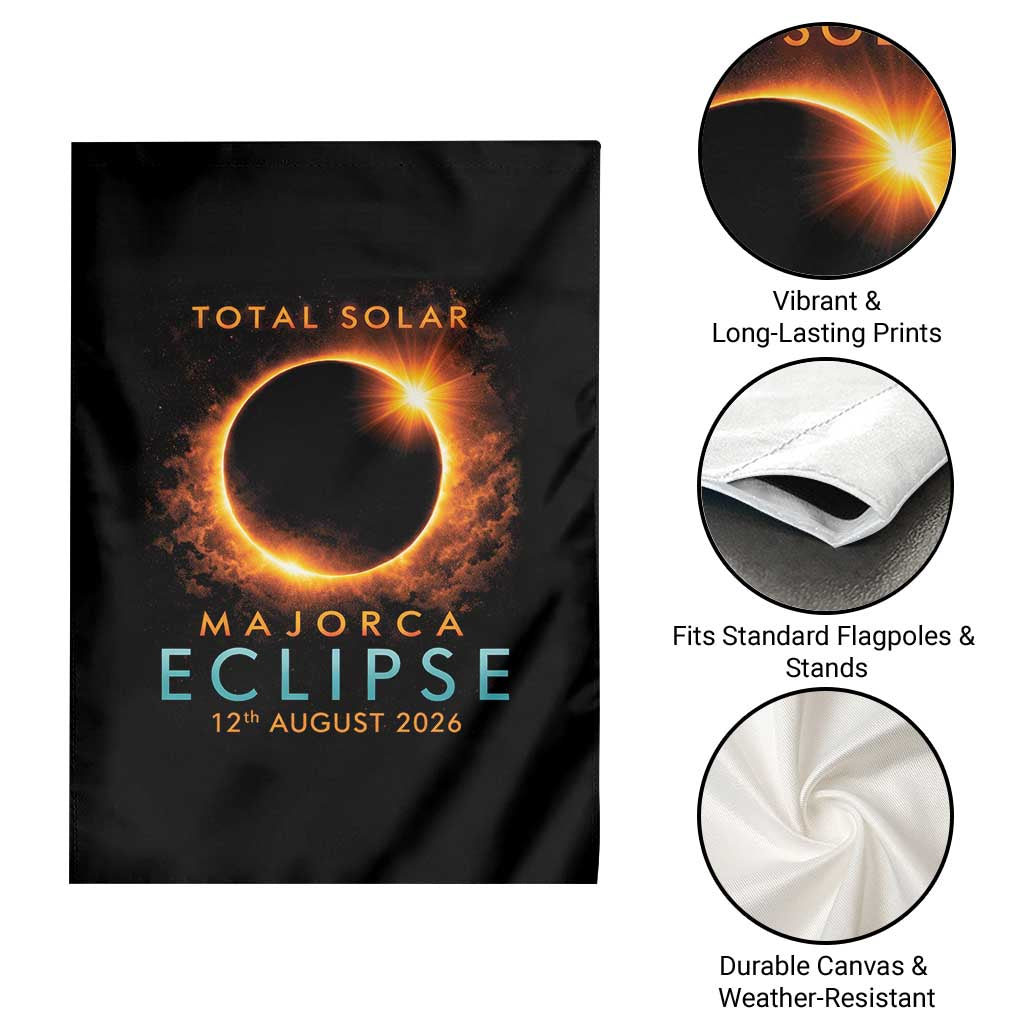 Total Solar Eclipse Garden Flag 12th August 2026 Majorca Totality