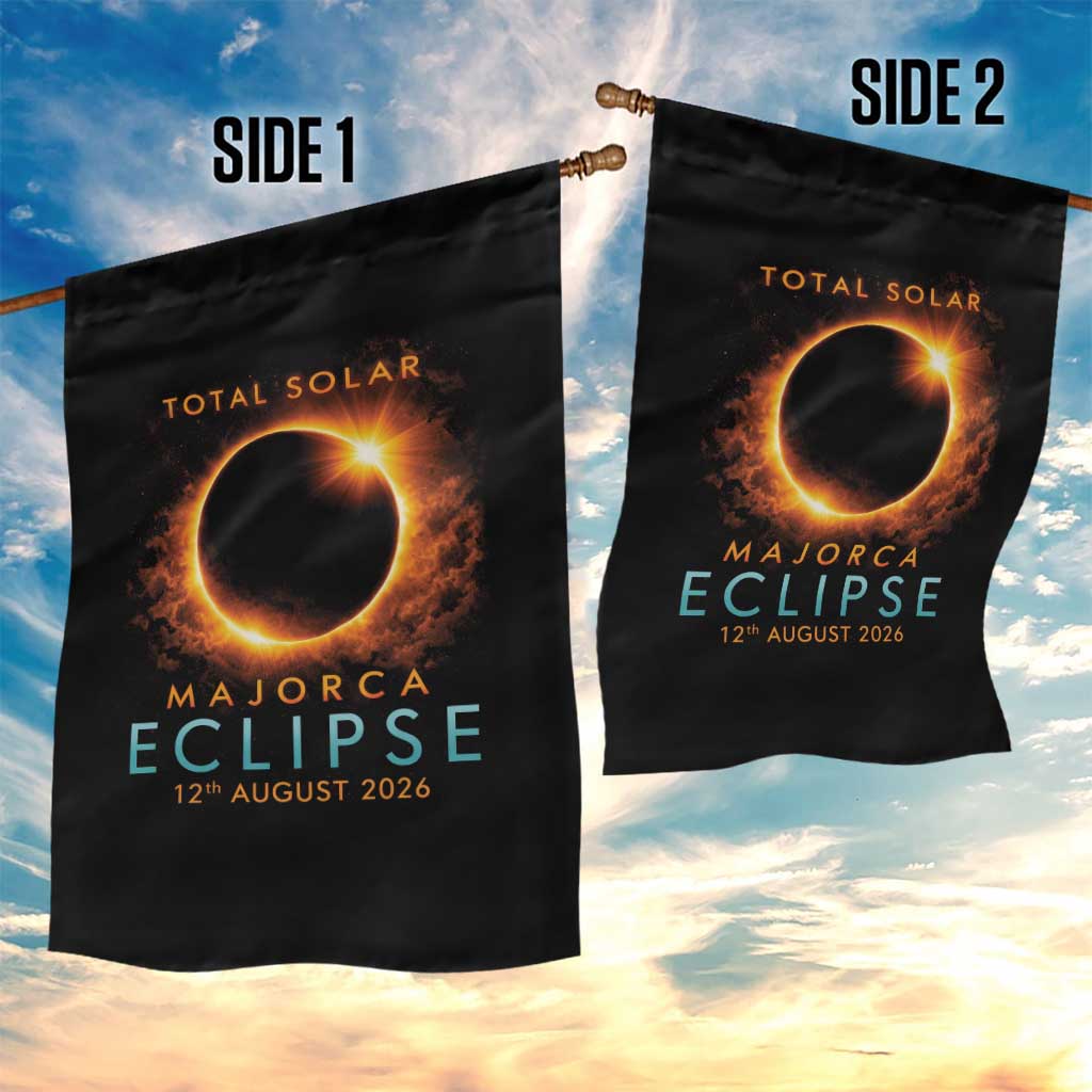 Total Solar Eclipse Garden Flag 12th August 2026 Majorca Totality