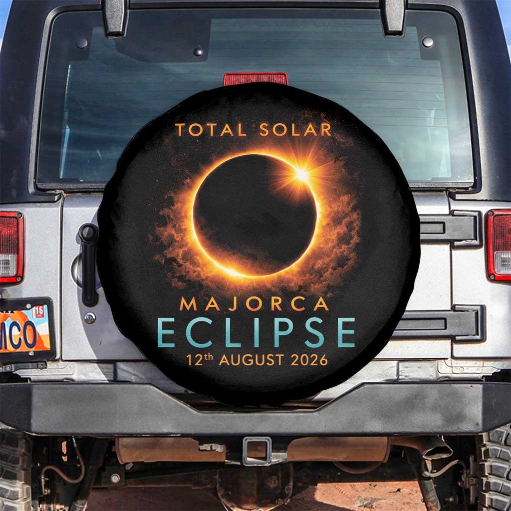 Total Solar Eclipse Spare Tire Cover 12th August 2026 Majorca Totality