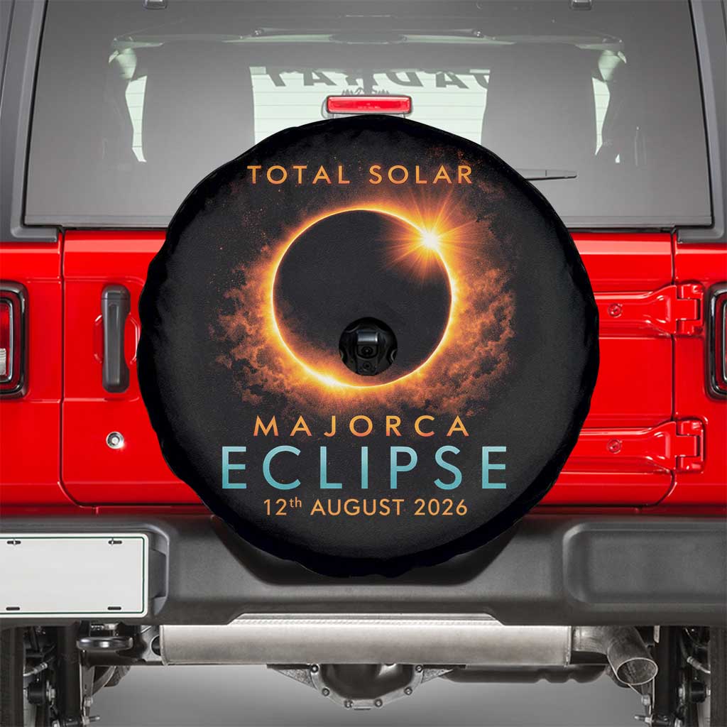 Total Solar Eclipse Spare Tire Cover 12th August 2026 Majorca Totality