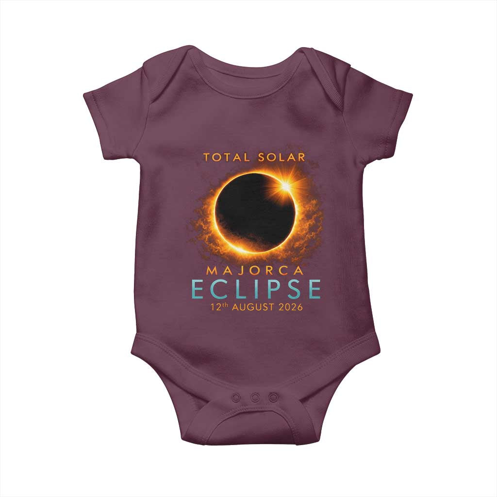 Total Solar Eclipse Baby Onesie 12th August 2026 Majorca Totality