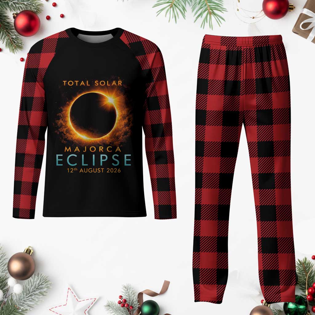 Total Solar Eclipse Plaid Pajama Set 12th August 2026 Majorca Totality