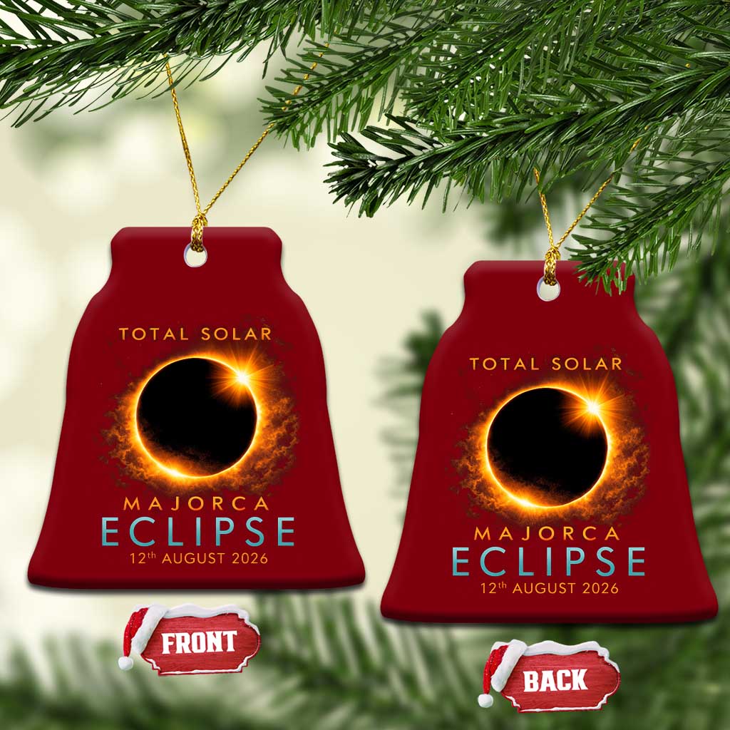 Total Solar Eclipse Ceramic Ornament 12th August 2026 Majorca Totality