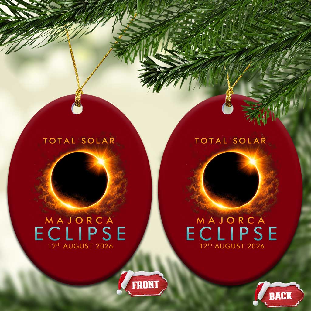 Total Solar Eclipse Ceramic Ornament 12th August 2026 Majorca Totality