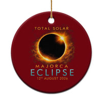 Total Solar Eclipse Ceramic Ornament 12th August 2026 Majorca Totality