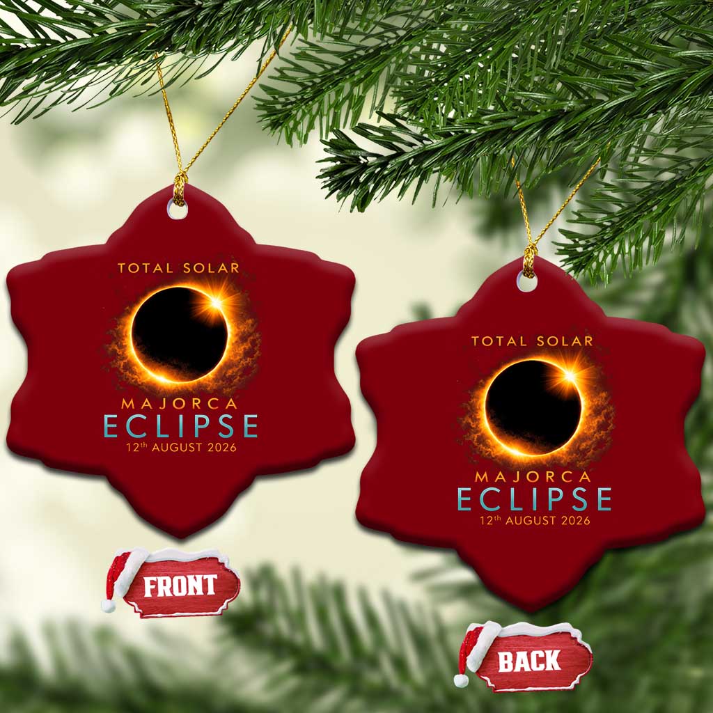 Total Solar Eclipse Ceramic Ornament 12th August 2026 Majorca Totality