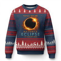 Total Solar Eclipse Ugly Christmas Sweater 12th August 2026 Majorca Totality
