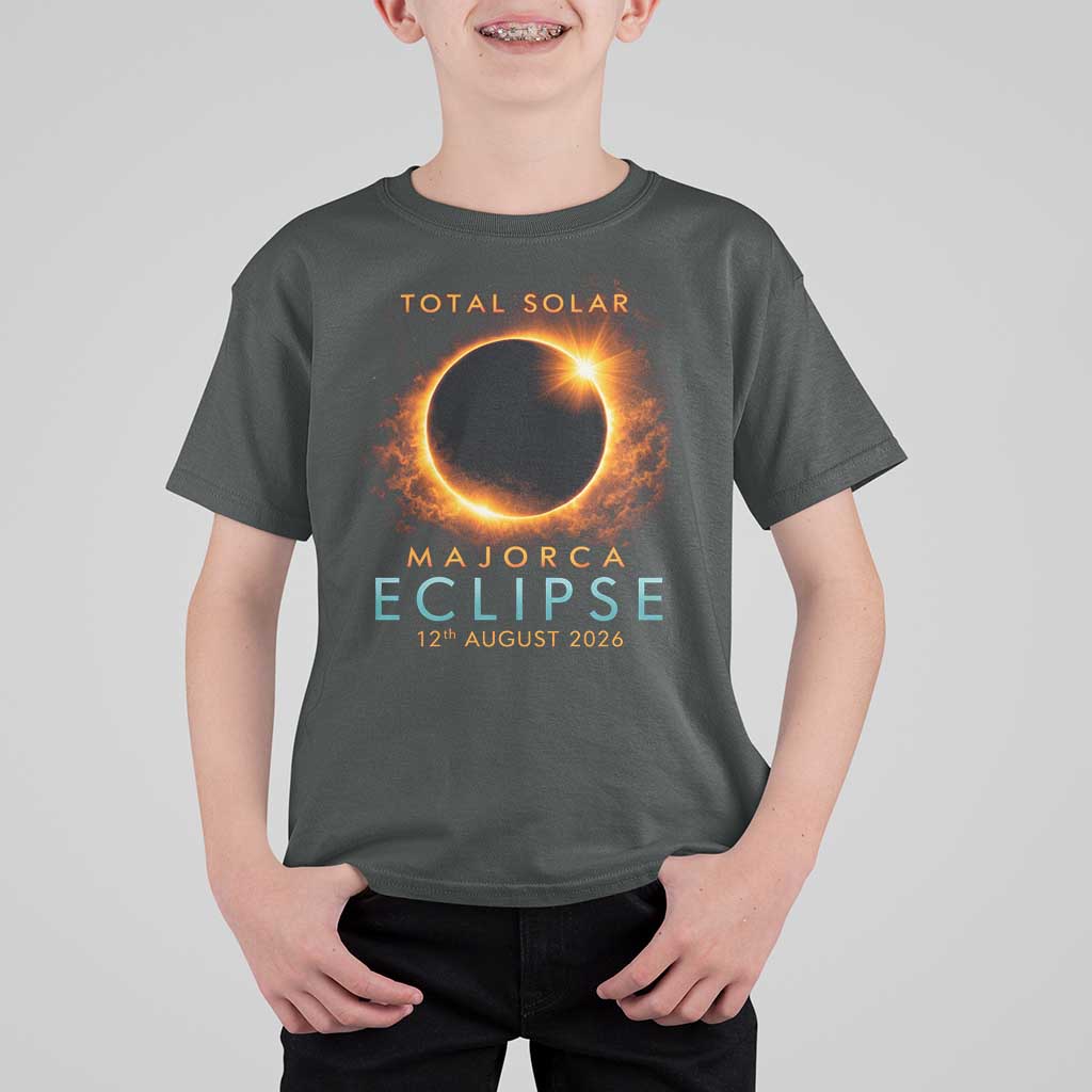 Total Solar Eclipse T Shirt For Kid 12th August 2026 Majorca Totality