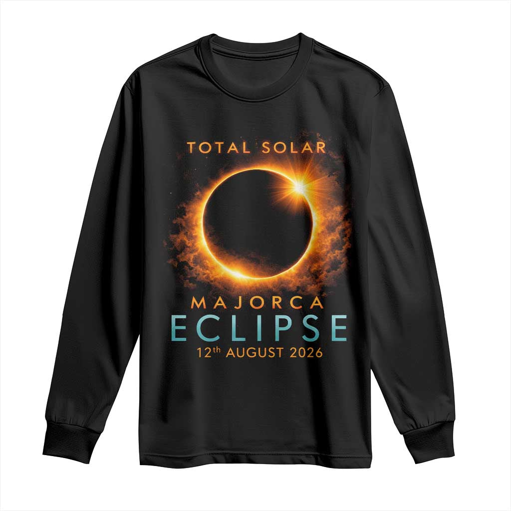 Total Solar Eclipse Long Sleeve Shirt 12th August 2026 Majorca Totality