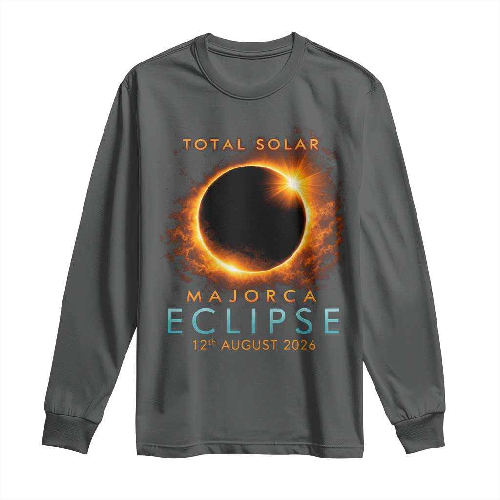 Total Solar Eclipse Long Sleeve Shirt 12th August 2026 Majorca Totality