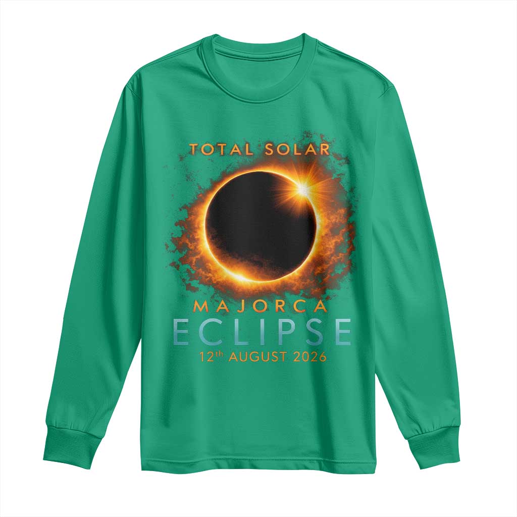 Total Solar Eclipse Long Sleeve Shirt 12th August 2026 Majorca Totality