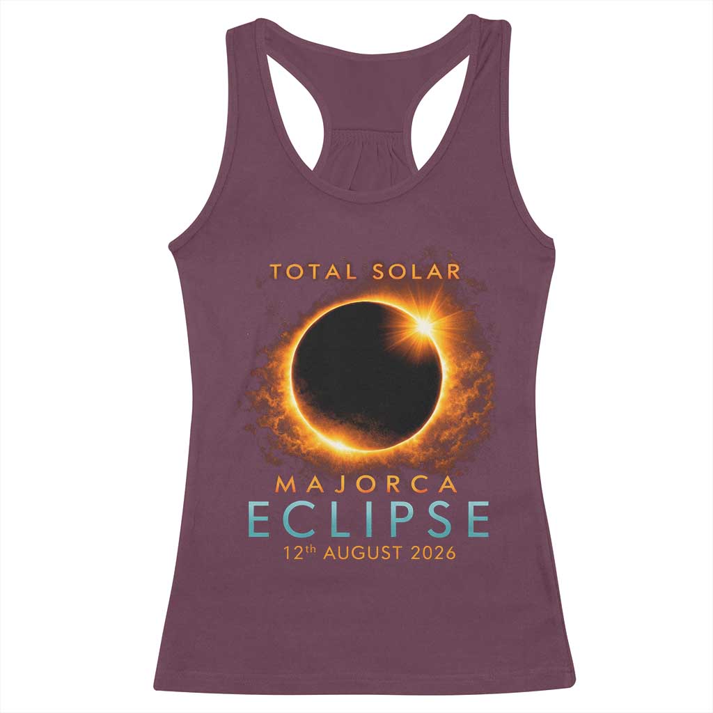 Total Solar Eclipse Racerback Tank Top 12th August 2026 Majorca Totality
