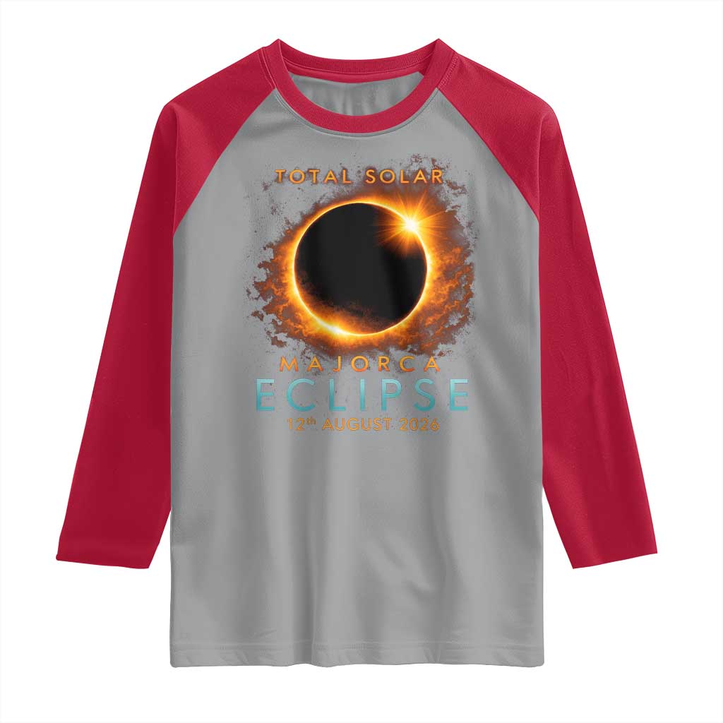 Total Solar Eclipse Raglan Shirt 12th August 2026 Majorca Totality