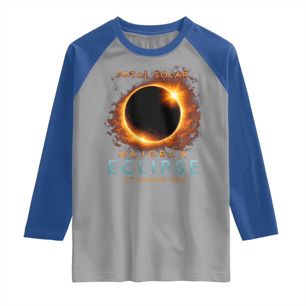 Total Solar Eclipse Raglan Shirt 12th August 2026 Majorca Totality