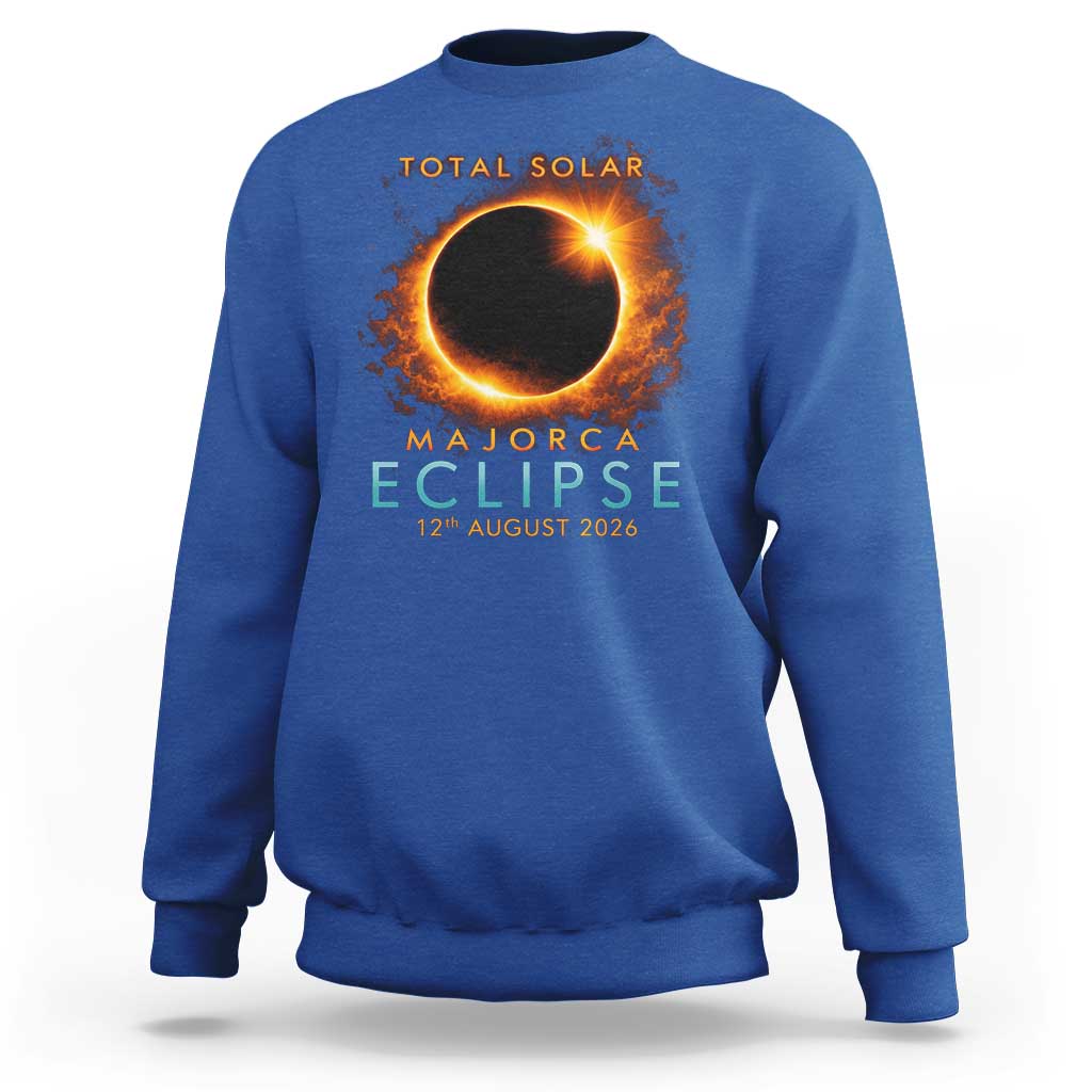 Total Solar Eclipse Sweatshirt 12th August 2026 Majorca Totality
