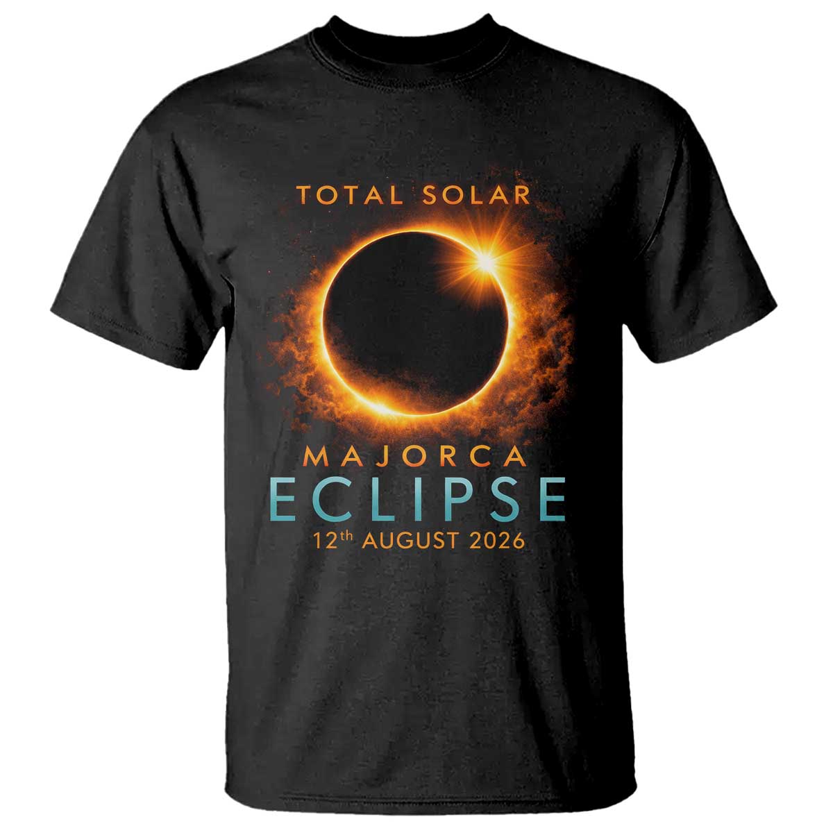 Total Solar Eclipse T Shirt 12th August 2026 Majorca Totality