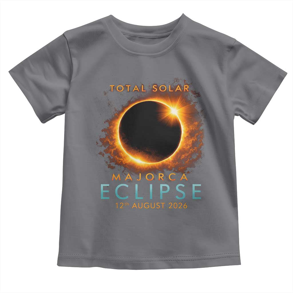 Total Solar Eclipse Toddler T Shirt 12th August 2026 Majorca Totality