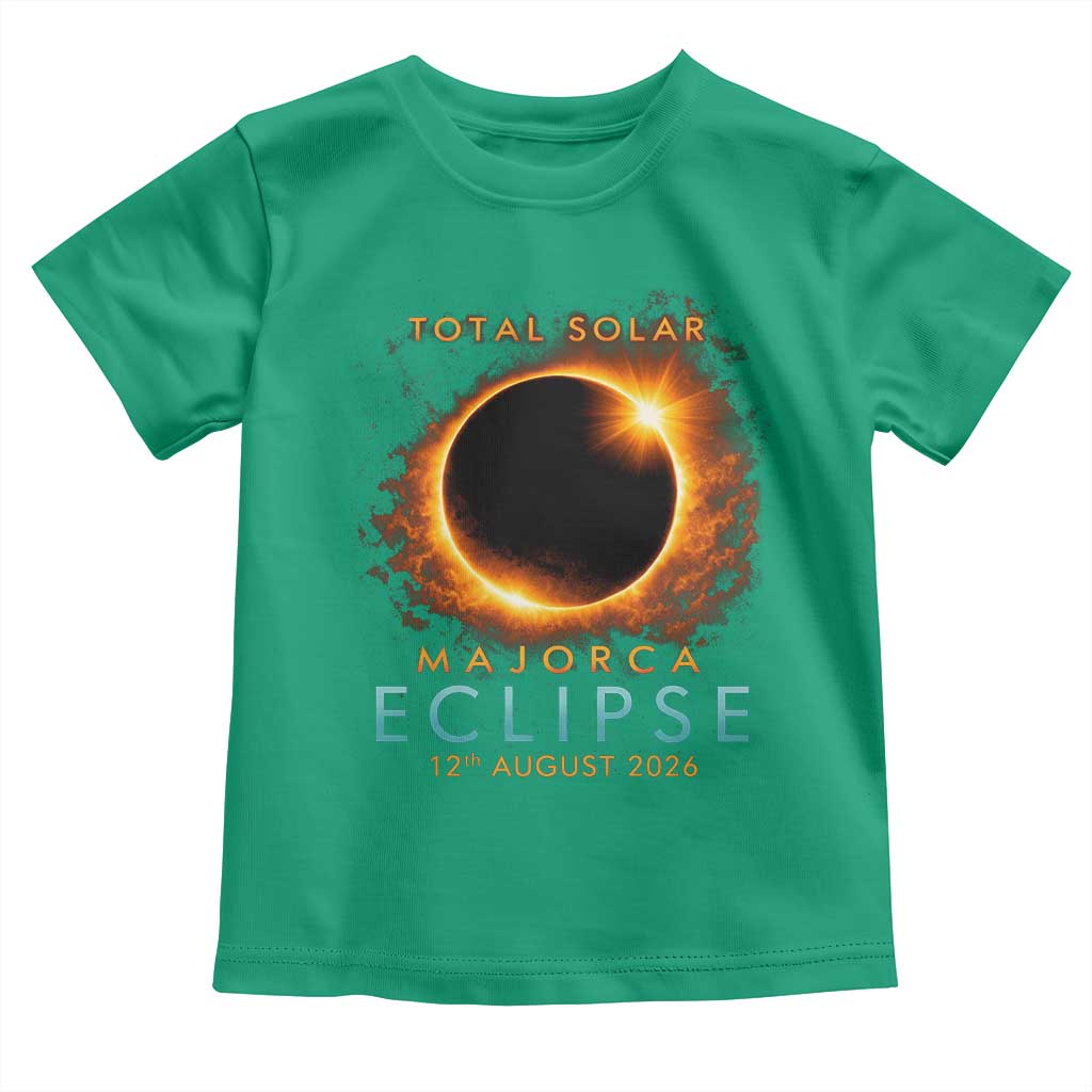 Total Solar Eclipse Toddler T Shirt 12th August 2026 Majorca Totality