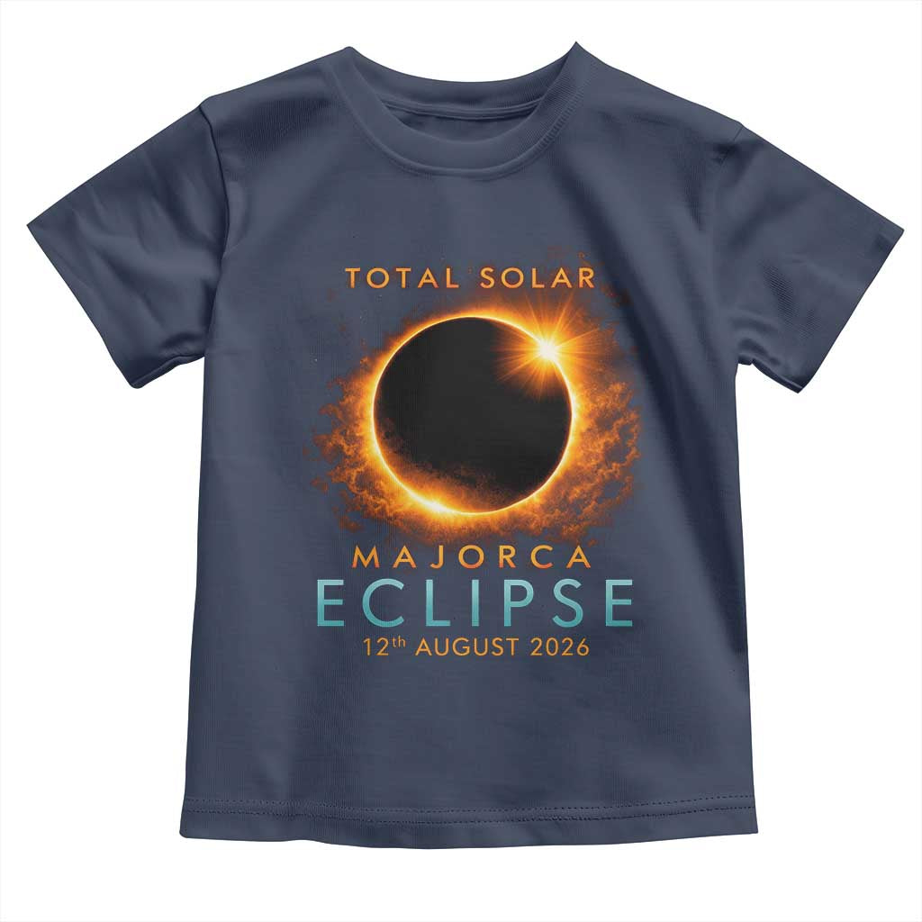 Total Solar Eclipse Toddler T Shirt 12th August 2026 Majorca Totality
