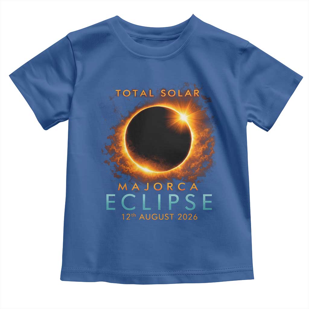 Total Solar Eclipse Toddler T Shirt 12th August 2026 Majorca Totality