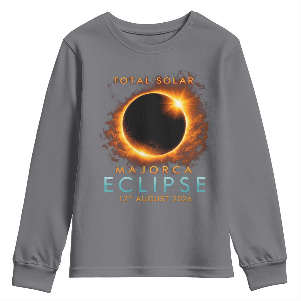 Total Solar Eclipse Youth Sweatshirt 12th August 2026 Majorca Totality