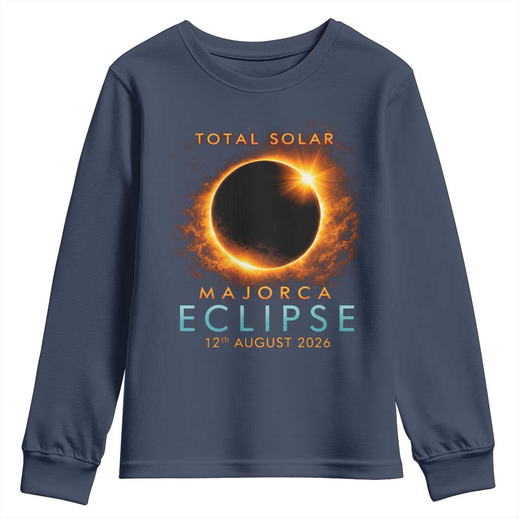 Total Solar Eclipse Youth Sweatshirt 12th August 2026 Majorca Totality