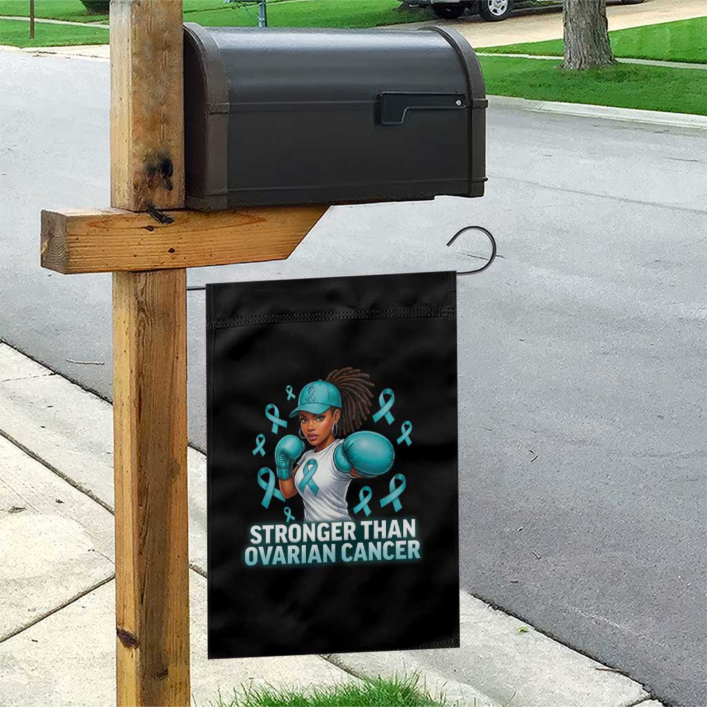 Black Women Fight Ovarian Cancer Awareness Garden Flag African American Teal Ribbon Support