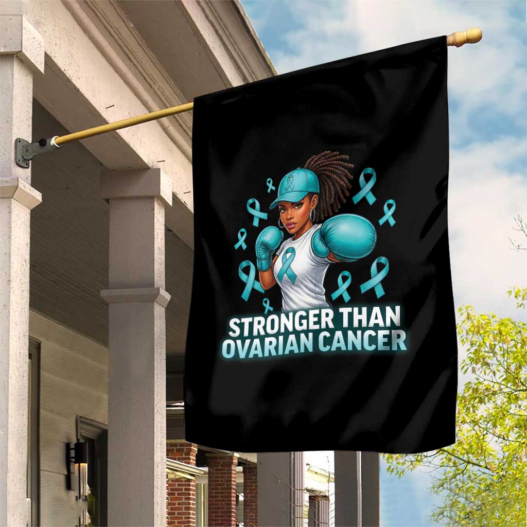 Black Women Fight Ovarian Cancer Awareness Garden Flag African American Teal Ribbon Support
