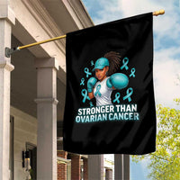 Black Women Fight Ovarian Cancer Awareness Garden Flag African American Teal Ribbon Support