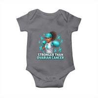Black Women Fight Ovarian Cancer Awareness Baby Onesie African American Teal Ribbon Support