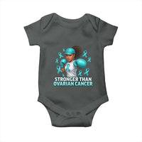 Black Women Fight Ovarian Cancer Awareness Baby Onesie African American Teal Ribbon Support