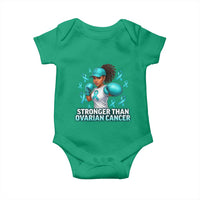 Black Women Fight Ovarian Cancer Awareness Baby Onesie African American Teal Ribbon Support