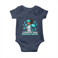 Black Women Fight Ovarian Cancer Awareness Baby Onesie African American Teal Ribbon Support