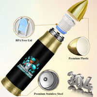 Black Women Fight Ovarian Cancer Awareness Bullet Tumbler African American Teal Ribbon Support