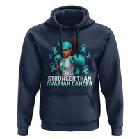 Black Women Fight Ovarian Cancer Awareness Hoodie African American Teal Ribbon Support