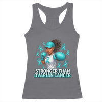 Black Women Fight Ovarian Cancer Awareness Racerback Tank Top African American Teal Ribbon Support