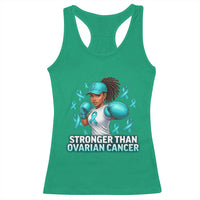 Black Women Fight Ovarian Cancer Awareness Racerback Tank Top African American Teal Ribbon Support