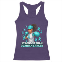 Black Women Fight Ovarian Cancer Awareness Racerback Tank Top African American Teal Ribbon Support