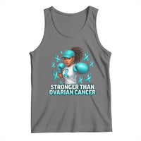 Black Women Fight Ovarian Cancer Awareness Tank Top African American Teal Ribbon Support