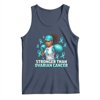 Black Women Fight Ovarian Cancer Awareness Tank Top African American Teal Ribbon Support