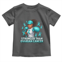 Black Women Fight Ovarian Cancer Awareness Toddler T Shirt African American Teal Ribbon Support