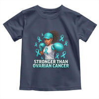 Black Women Fight Ovarian Cancer Awareness Toddler T Shirt African American Teal Ribbon Support