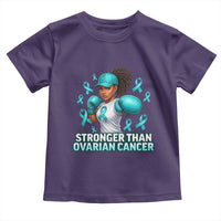 Black Women Fight Ovarian Cancer Awareness Toddler T Shirt African American Teal Ribbon Support