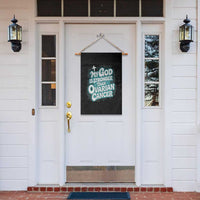 My God is Stronger Than Ovarian Cancer Garden Flag