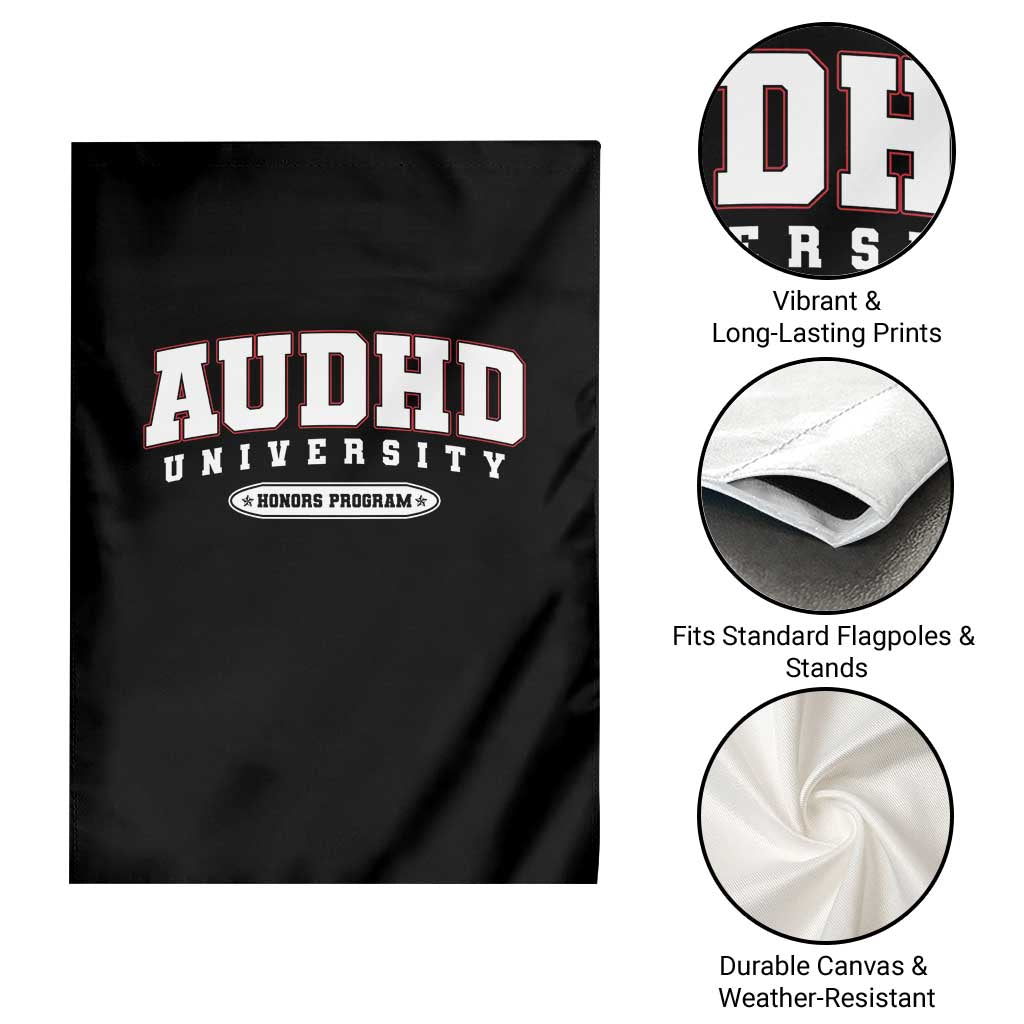 AUDHD Garden Flag Neurodivergent ADHD Autism Awareness Neurotypical Gift